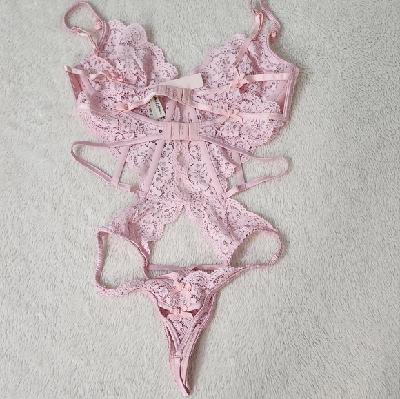 New!For Love and Lemons  Creamsicle Lace Teddy Bodysuit - Picture 9 of 12